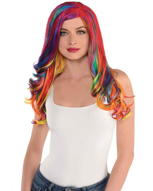 Glam Long Rainbow Wig