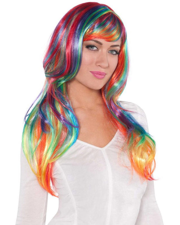 Glamorous Long Rainbow Wig