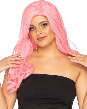 Glamour Deluxe Musk Stick Pink Long Wavy Wig