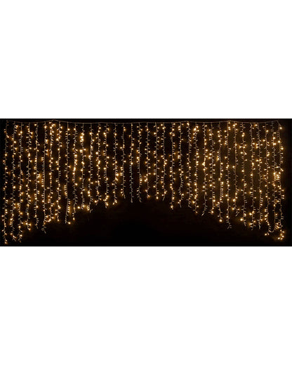 Glistening Gold Twinkling Christmas Curtain Lights 3.5m