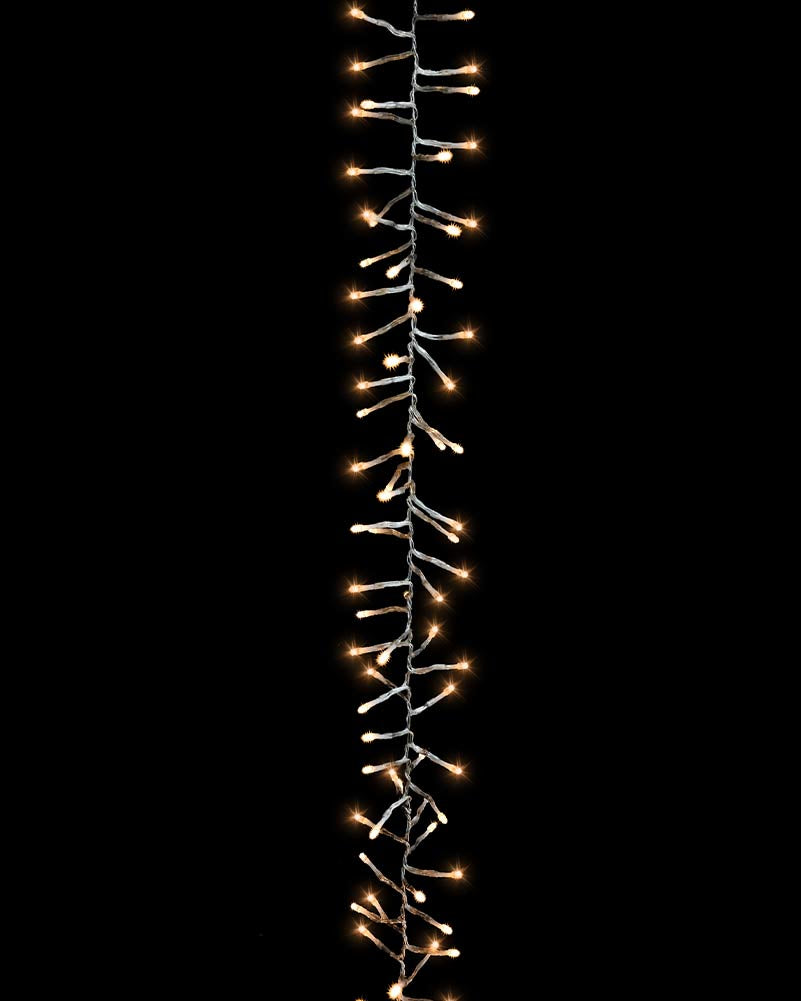 Glistening Gold Twinkling Christmas Curtain Lights 6m