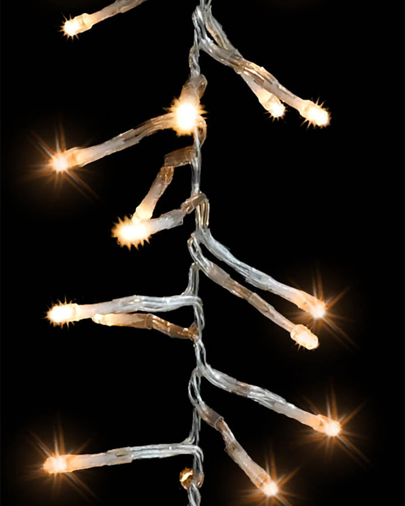 Glistening Gold Twinkling Christmas Curtain Lights 6m
