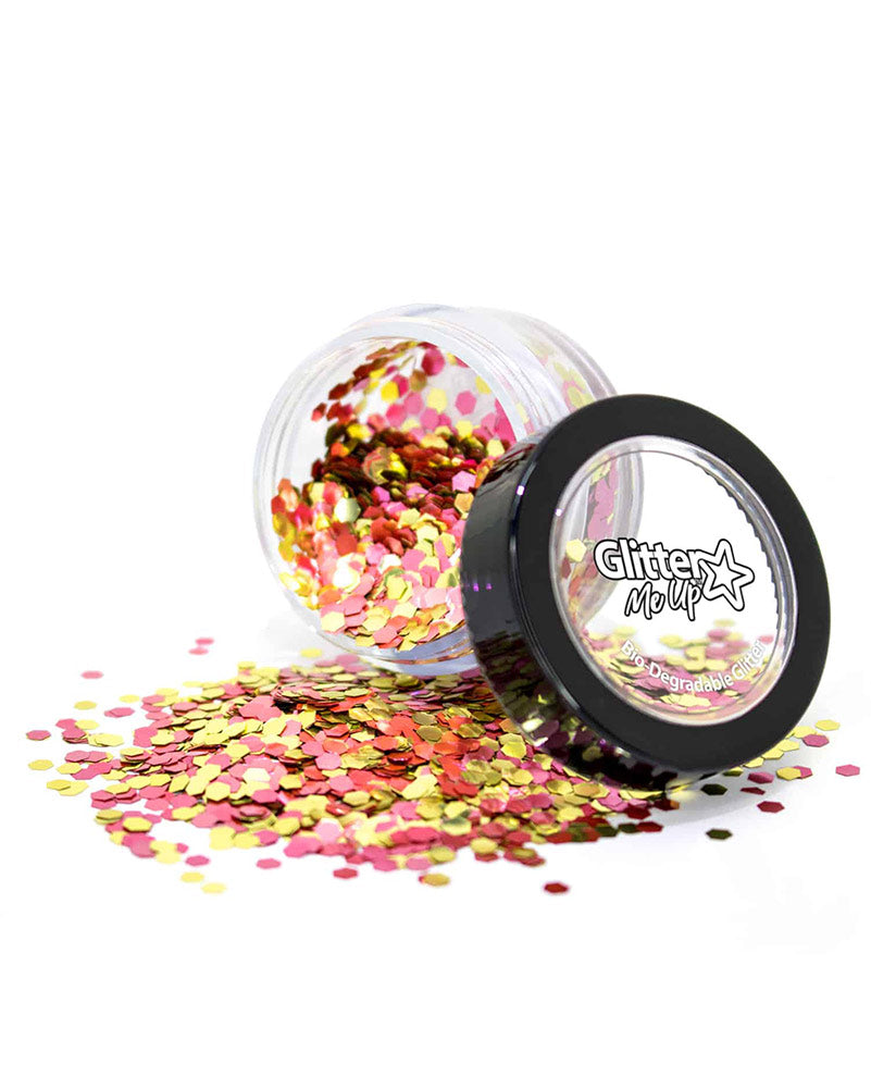 Glitter Me Up Rose Gold Chunky Biodegradable Body Glitter 3g