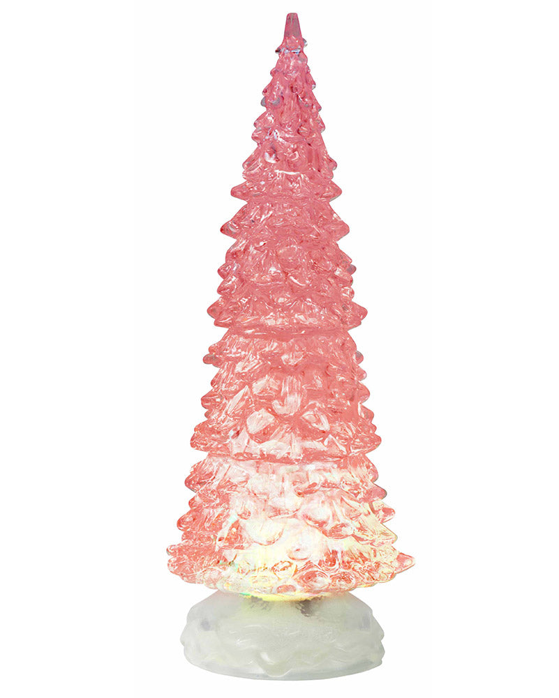 Colour Changing Tree Glitter Swirl Christmas Decoration 26cm