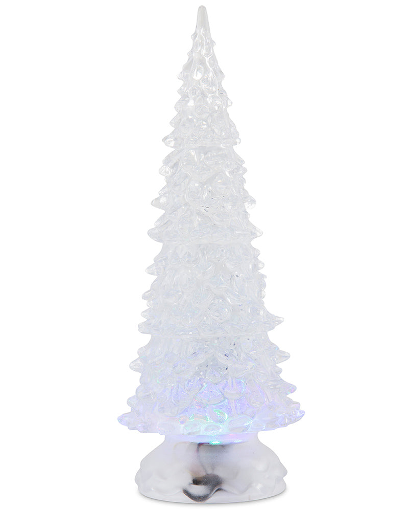 Colour Changing Tree Glitter Swirl Christmas Decoration 26cm