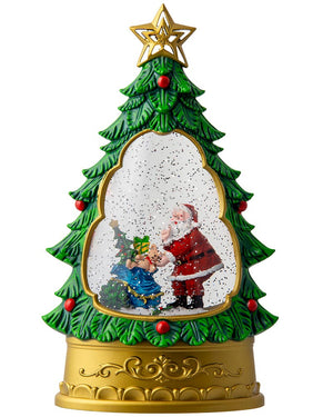 Musical Christmas Tree Glitter Swirl Christmas Decoration 28cm
