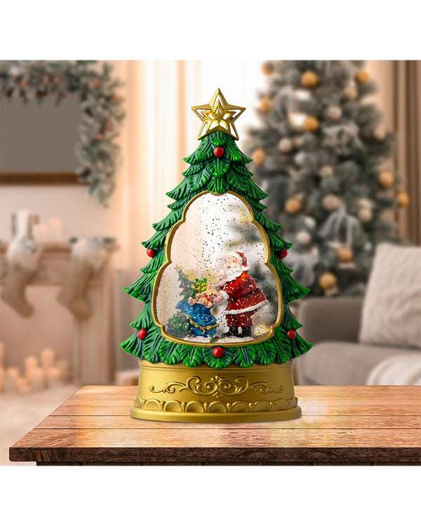 Musical Christmas Tree Glitter Swirl Christmas Decoration 28cm