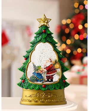 Musical Christmas Tree Glitter Swirl Christmas Decoration 28cm