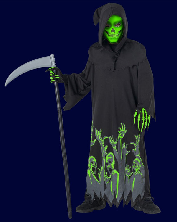 Glow Grim Reaper Boys Costume