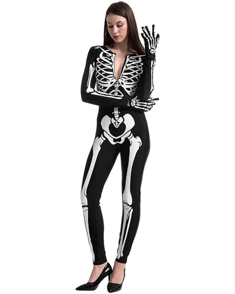 Glow In The Dark Skeleton Womens Costume