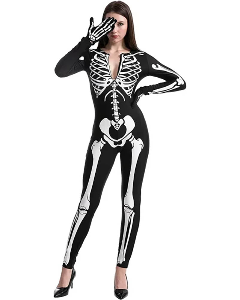 Glow In The Dark Skeleton Womens Costume