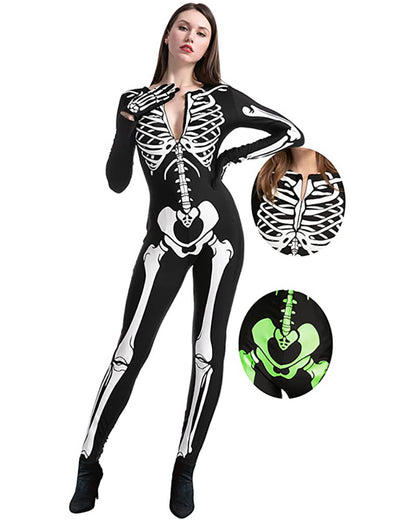 Glow In The Dark Skeleton Womens Costume