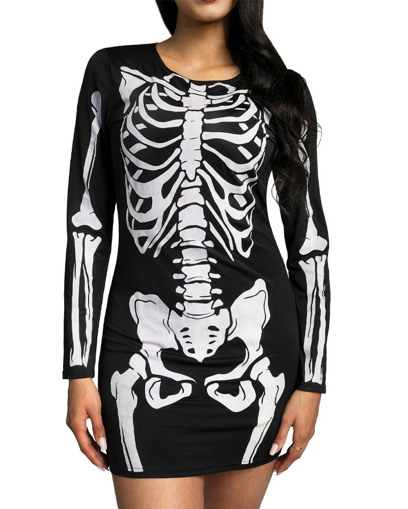 Glow Skeleton Dress Womens Costume