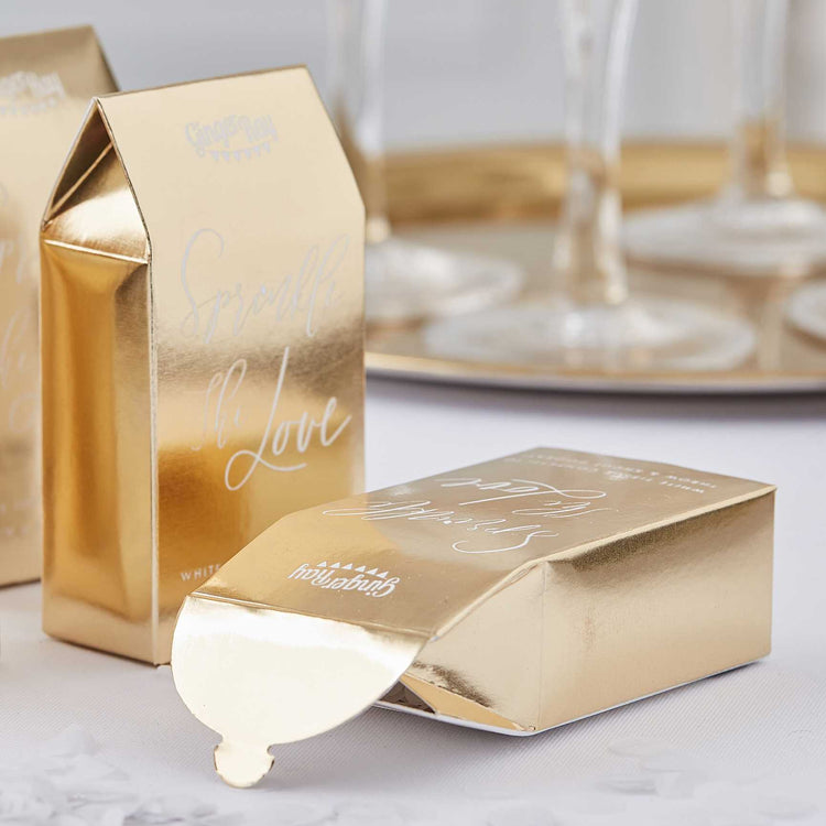 Gold Wedding Confetti Boxes