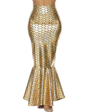 Gold Mermaid Deluxe Womens Skirt
