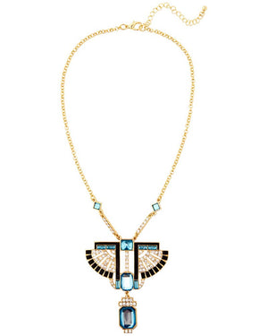 Gold Pharaoh Necklace with Gems
