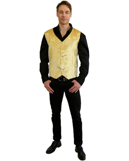Gold Sequin Adult Vest