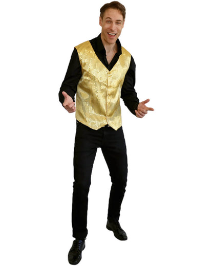 Gold Sequin Adult Vest