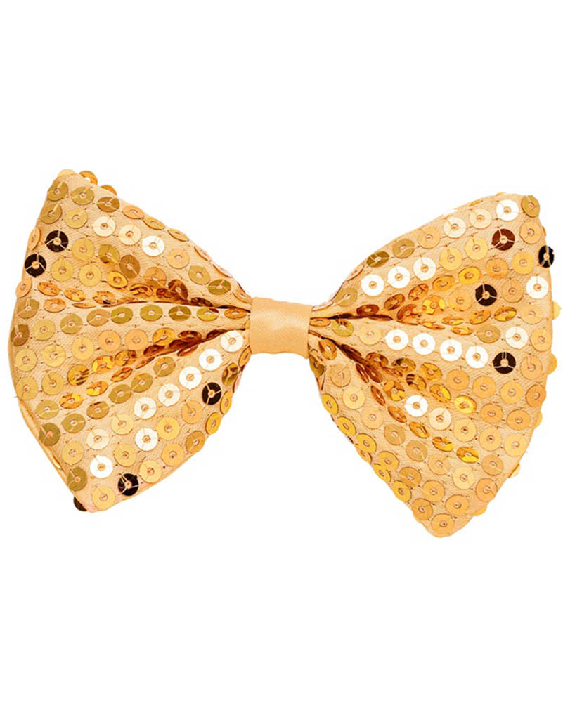 Gold Sequin Bow Tie