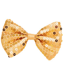 Gold Sequin Bow Tie