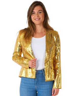Gold Sequins Womens Suitmeister Jacket