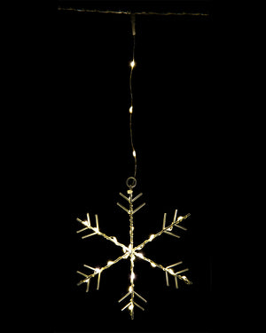 Gold Snowflakes LED Curtain Christmas Light 1.2m