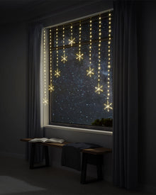 Gold Snowflakes LED Curtain Christmas Light 1.2m