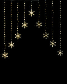 Gold Snowflakes LED Curtain Christmas Light 1.2m