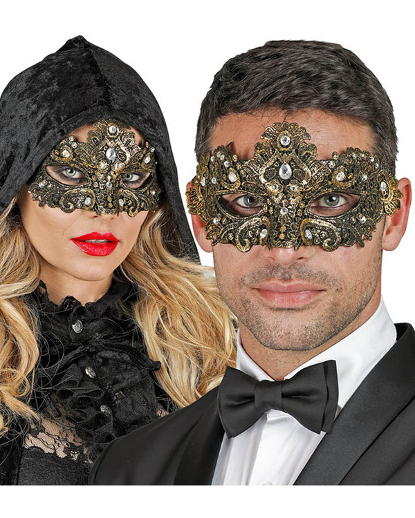 Gold Theatrical Eye Mask