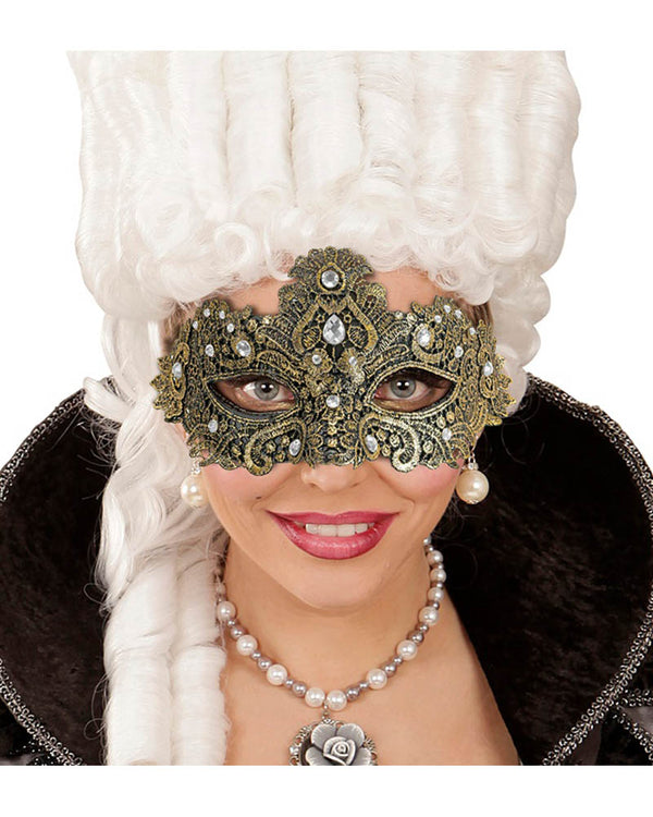 Gold Theatrical Eye Mask
