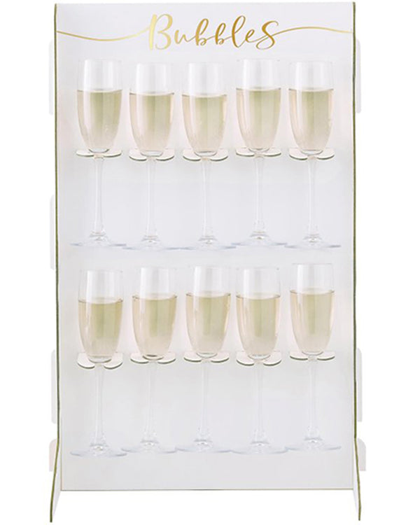 Gold Wedding Prosecco Wall