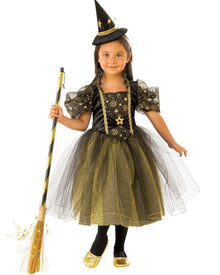 Golden Star Witch Girls Halloween Costume