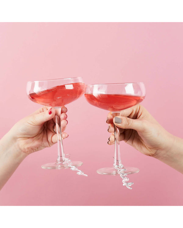 Good Cheer Silver Good Cheer Acrylic Drink Charms