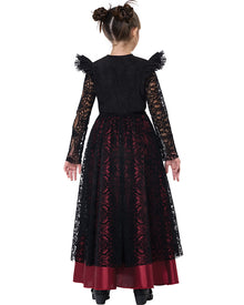 Gothic Lace Vampire Deluxe Girls Halloween Costume