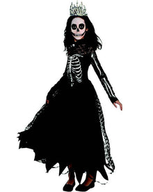 Gothic Skeleton Princess Girls Costume