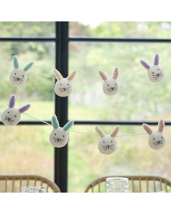Hop Hop Hooray Felted Bunny Heads Set Of 8