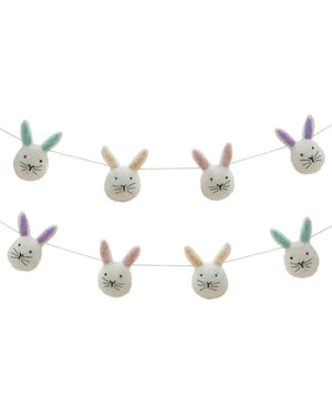 Hop Hop Hooray Felted Bunny Heads Set Of 8