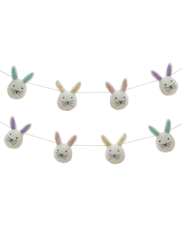 Hop Hop Hooray Felted Bunny Heads Set Of 8