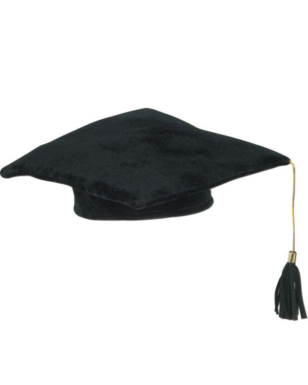 Graduate Black Plush Cap