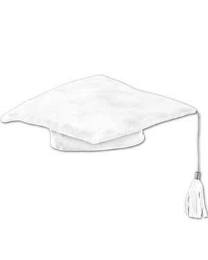 Graduate White Plush Cap