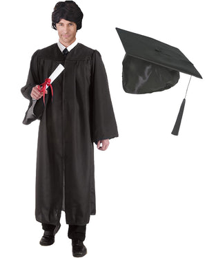 Graduation Gown and Mortar Board Hat Kit
