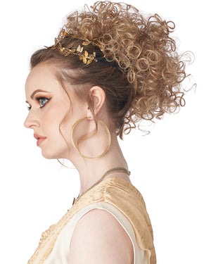 Greco Roman Goddess Curly Blonde Clip On Wig