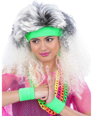 Green 80s Neon Sweatbands