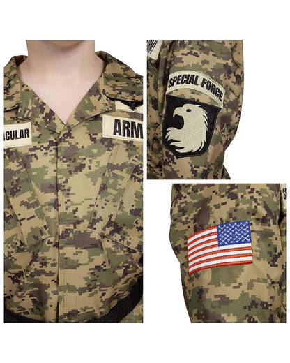Green Camouflage Army Boys Costume