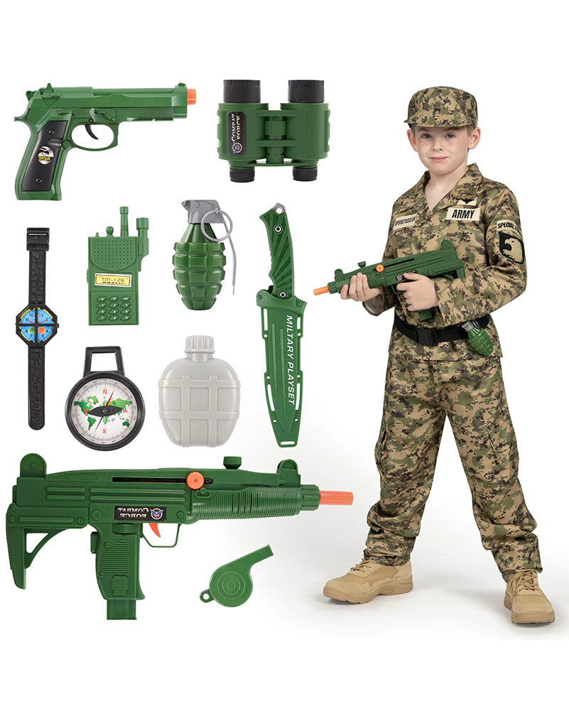 Green Camouflage Army Boys Costume