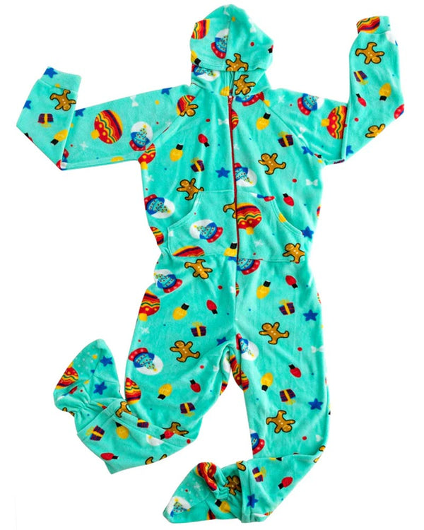 Green Christmas Cartoon Adults Onesie