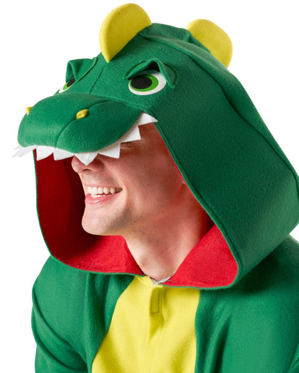 Green Dinosaur Onesie Adult Costume