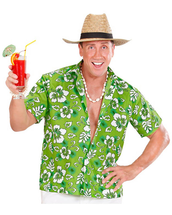 Green Hawaiian Mens Shirt