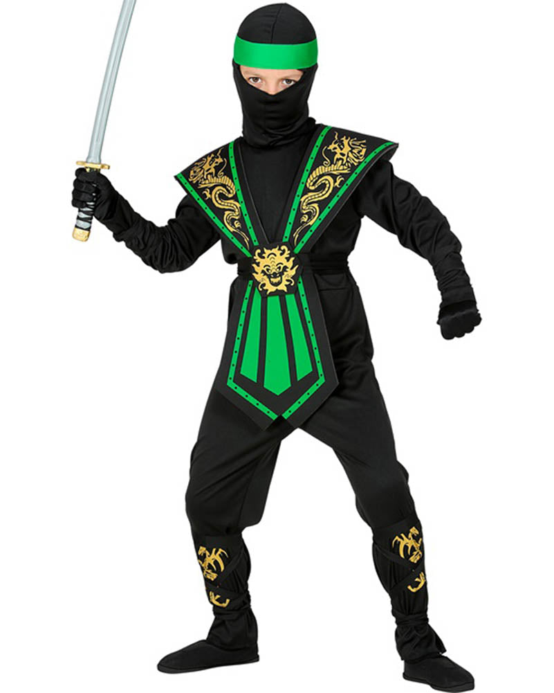 Green Kombat Ninja Boys Costume
