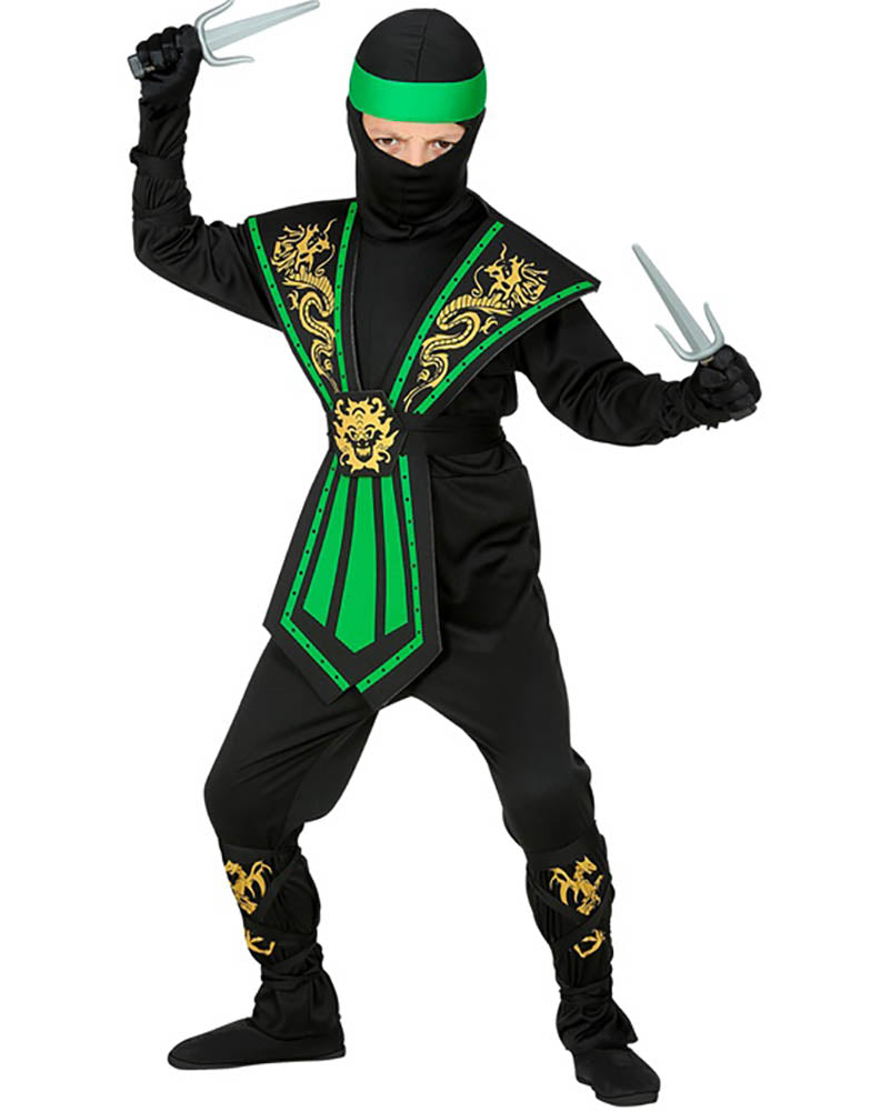 Green Kombat Ninja Boys Costume